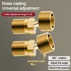 Copper Angled Curved Foot Angle Adjustment Lengthened Eccentric Screw Corner 360° Rotatable Wall Mounted Connecting Accessories