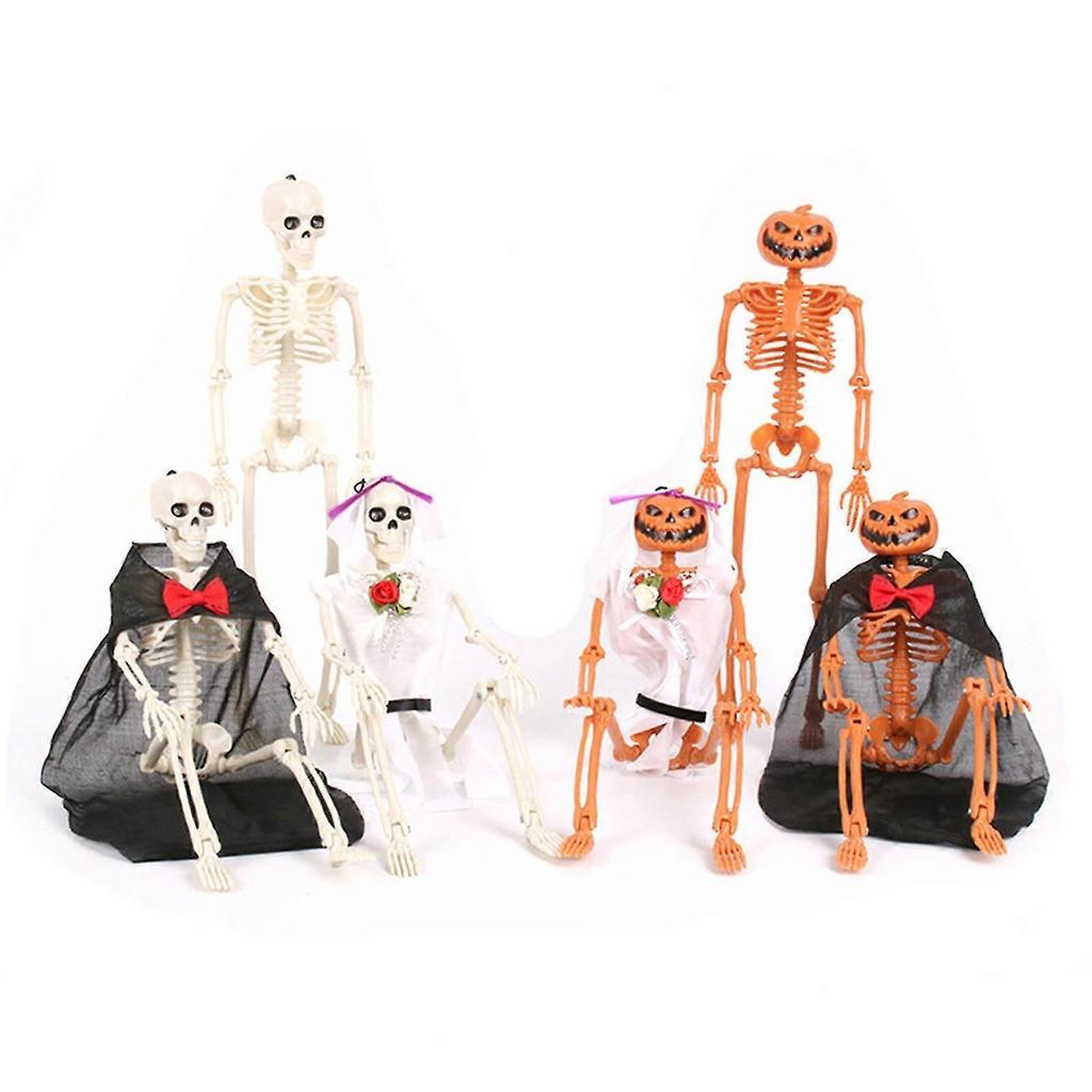 2Pcs Haunted House Prop Full Body with Movable Joints Outdoor Decor Halloween