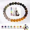 Браслет из натурального вулканического камня, браслет ручной работы, энергетический браслет, вспомогательное дыхание, медитация, агат, цветной миниатюрный ювелирный браслет с орнаментом