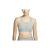 Dri-FIT Swoosh Solid Zip Medium Support Sports Bra Women Underwear Smoke-Gray Jade DD1206-357