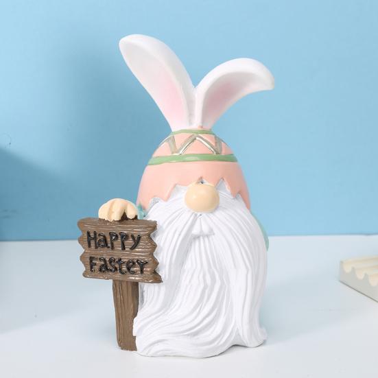 Пасхальный кролик уха гном фигурка красочное яйцо безликий эльф гном смоляная статуэтка скульптура Главная