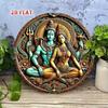 Религиозный Металлический Настенный Декор Круглый Знак Богини Шивы Домашний Декор Рустик