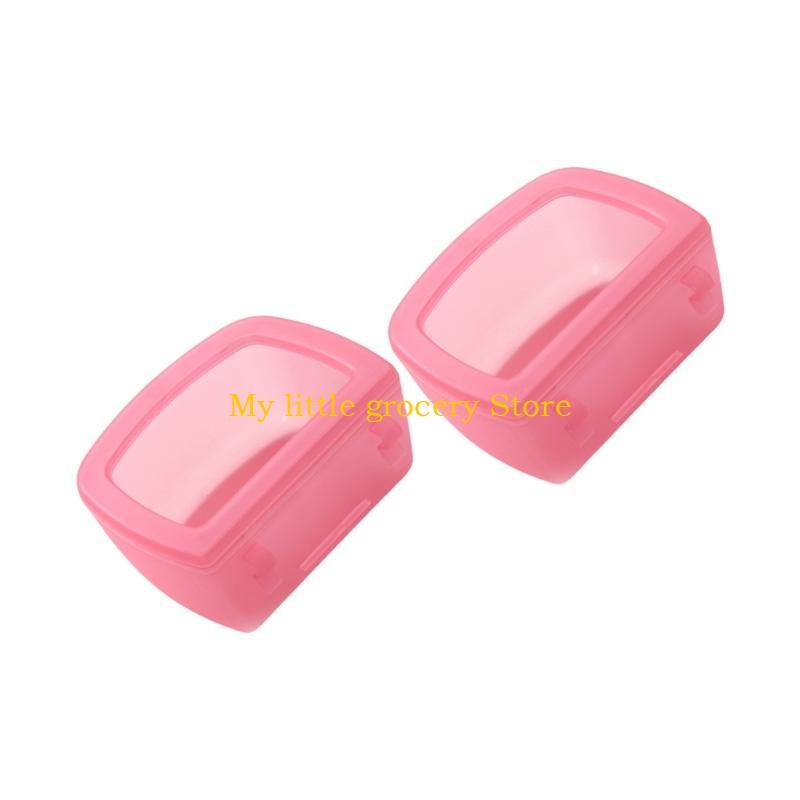 D5BD Hanging Dog Water Feeder Spillproof Plastic Water Bowl For Crate Cage Use 2pcs