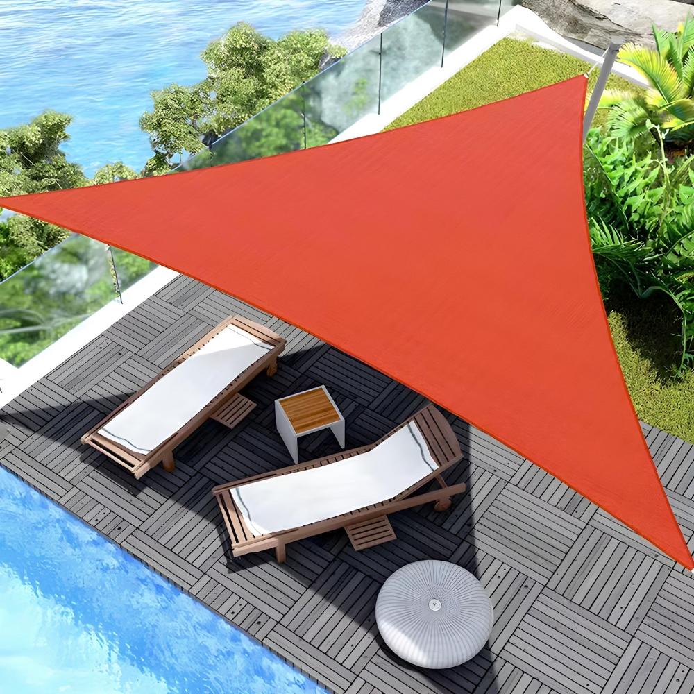 Awning sail shade 4x4x4 triangle waterproof uv garden restaurant