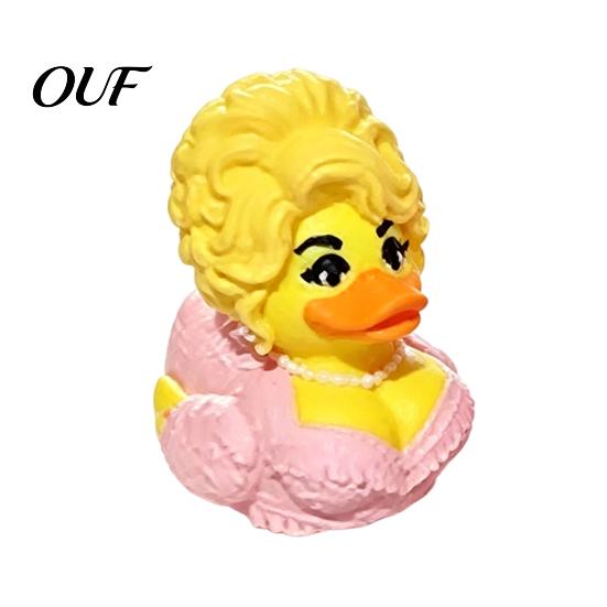 Retro Style Home Decor Cute Duck Figurine, Memorial for Music Lovers, Decorative Figurines Shelves Novelty Collectible Statue Desktop Car Funny Gifts