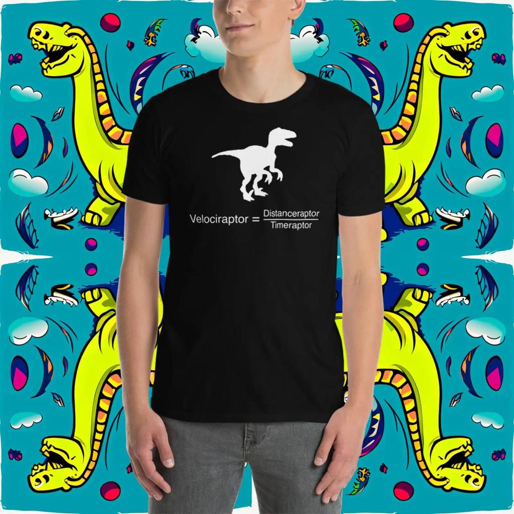 Funny Dinosaur Physics Equation Science Geek T Shirt Vintage Washed Stretched Designer Clothes Unisex Comfortable Stylish