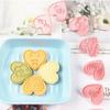 10 шт./набор формочек для печенья в форме сердца с розовым принтом для тиснения печенья, форма для выпечки печенья Home