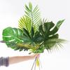 Modern Creative Vase Flower with Turtle Leaf Sample Artificial Green Plant Soft Decorations Durable Plastic Material