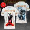 Персонализированная 3D футболка группы Megadeth Для фаната Эксклюзив тура Все размеры D791