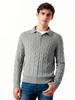 Модная хлопковая футболка-поло с косами и воротником для весны/осени - Business Casual, Универсальная, с длинным рукавом (B0584)