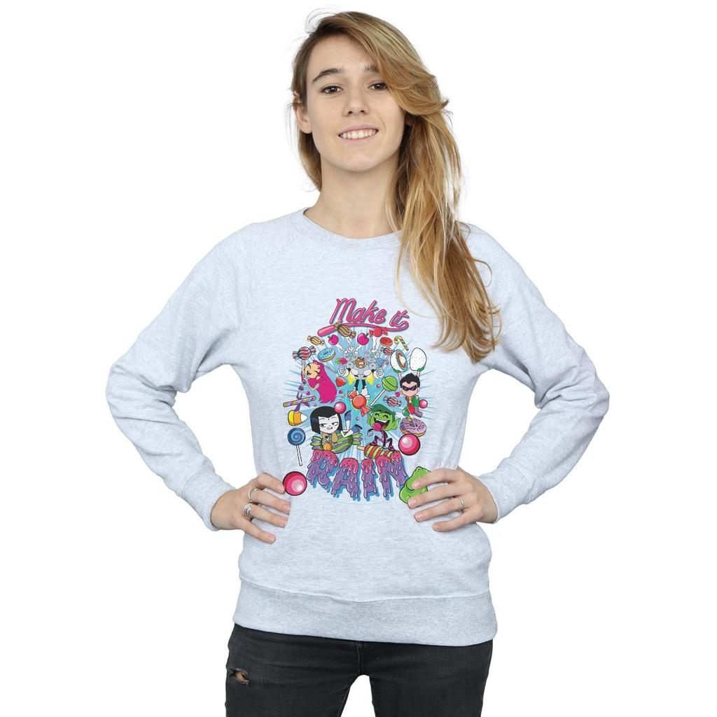DC Comics Womens/Ladies Teen Titans Go Make It Rain Sweatshirt
