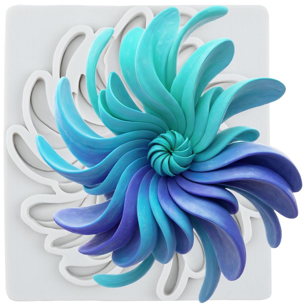 Chrysanthemum Silicone Mold Daisy Flower Fondant Molds Cake Decorating Tools Cupcake Topper Candy Sugar Craft Gum Paste Polymer Clay