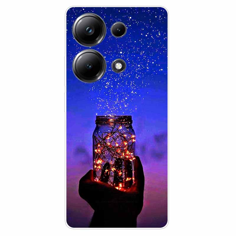 Beautiful Phone Cases for Xiaomi Redmi Note 13 4G Case Clear Bumper Soft TPU Silicon Cover for Redmi Note13 4G Protection Shells