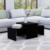 VidaXL Set of Coffee Tables Black 100x48x40 Cm Chipboard