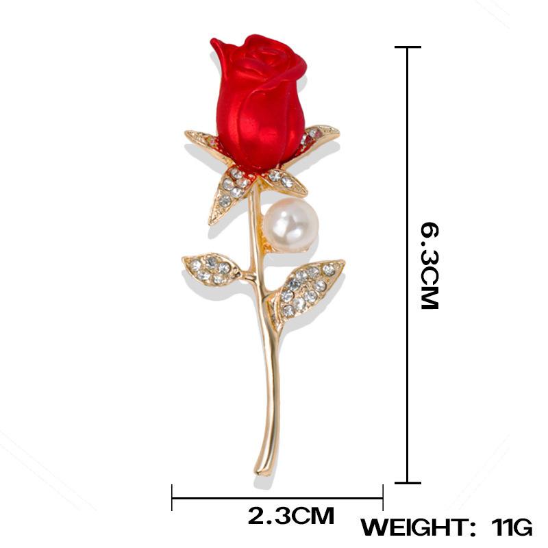 Rose Pearl Brooch Retro Elegance Temperament Suit Corsage Sweater Accessories