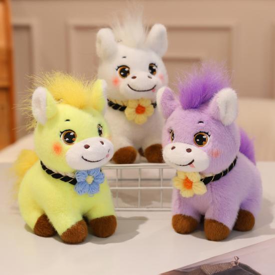 Кукла Лошадь Плюшевая Игрушка Год Лошади Благоприятное Значение Брелок Подвеска ПП Хлопок Наполнитель Кукла Домашний Автомобильный Декор