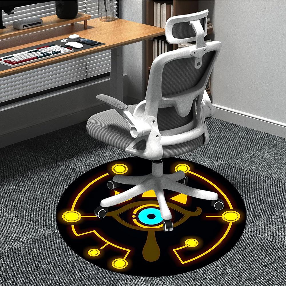 1pc Legend Zelda Symbol Office Round Area Rug, Under Office Chairs Bedroom Living Room Home Decor, Room Decoa1016239