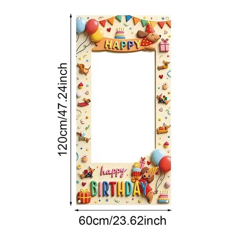 2D Photo Frame Background Cloth Cartoon Birthday Party Decoration Fun Photo Session