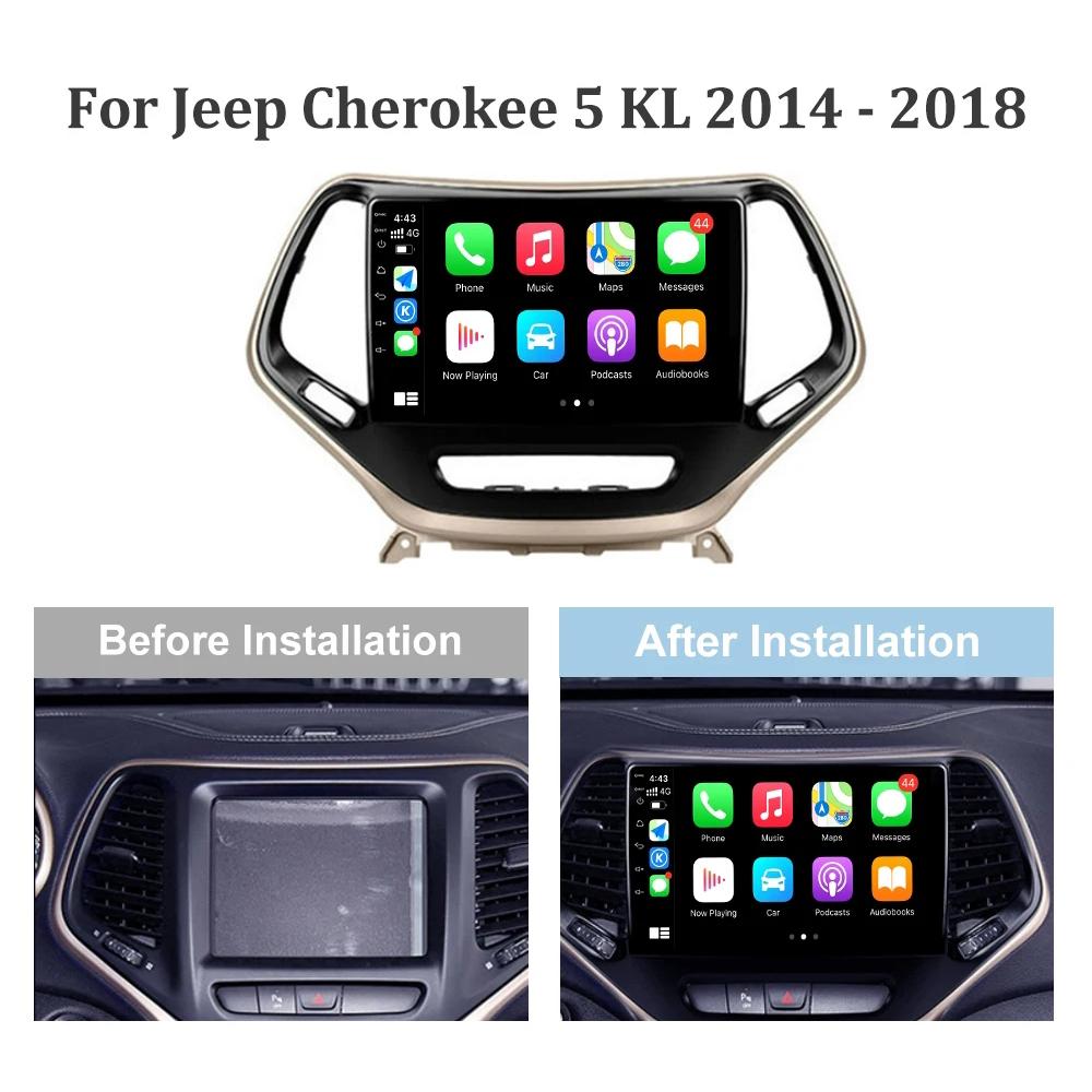 Android13 для Jeep Cherokee 5 KL 2014 - 2018 Мультимедиа Навигация GPS 4G WIFI Авто Радио Плеер Автомобильная Стереосистема Carplay Радио Экран