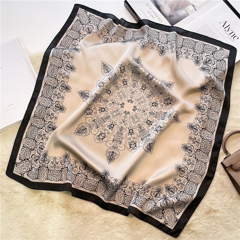 70 * 70cm New Silk Small Square Scarf For Women'S Neck Protection Professional Scarf Versatile Hair Tie Headscarf Scarf