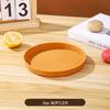 Imitation Bamboo Round Plastic Snack Tray Set