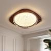 Mid-Century Solid Wood Pumpkin Ceiling Light for Bedroom or Study Room
