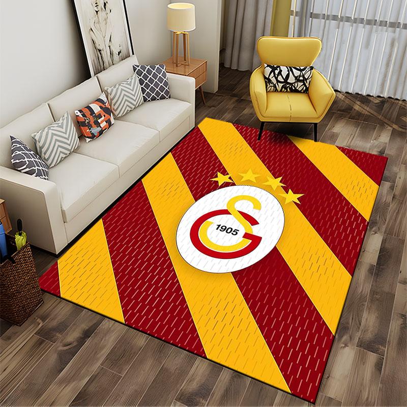 Red and Yellow Striped Carpet Design suitable as a non-slip mat for the living room or bedroom sofa