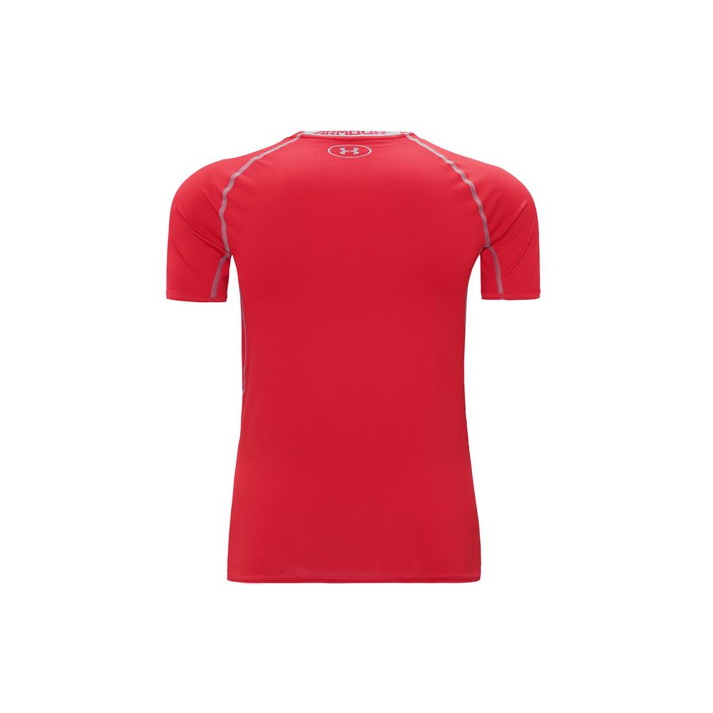 Under Armour Тренировочная облегающая футболка с коротким рукавом для фитнеса, мужская красная 1257468-600