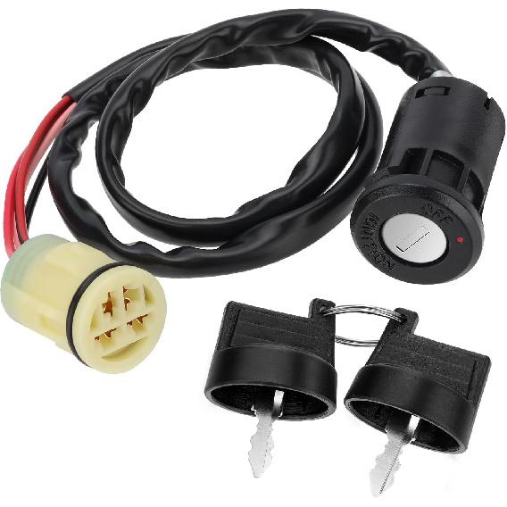 M MATI Ignition Key Switch For Honda Foreman 450 500 520 Rancher 350 400 420 Rincon 650 680 Rubicon 500 520 1998-2024 35100-HR6-A61