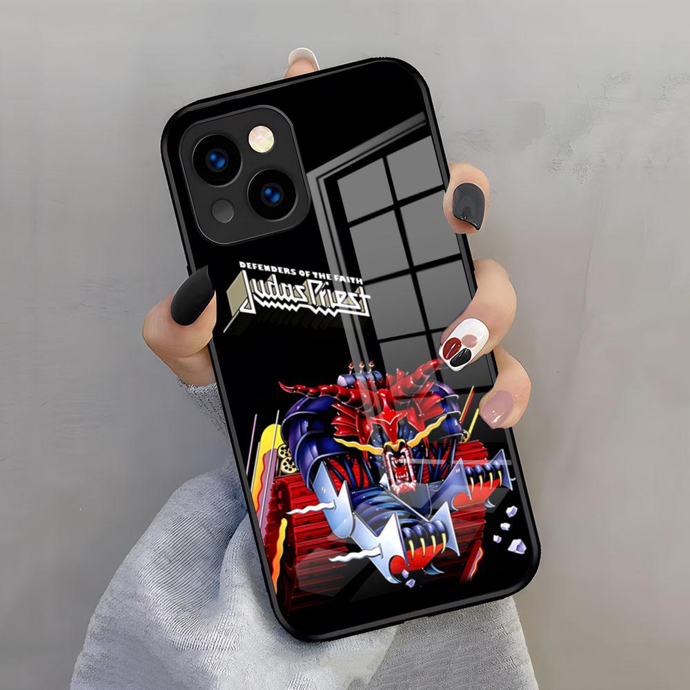 Чехол для телефона с изображением группы J-Judas Priest Для IPhone 17 Pro Max 15 Pro 16 14 Plus 12 13 Mini 11 Pro Ударопрочный Стеклянный Чехол
