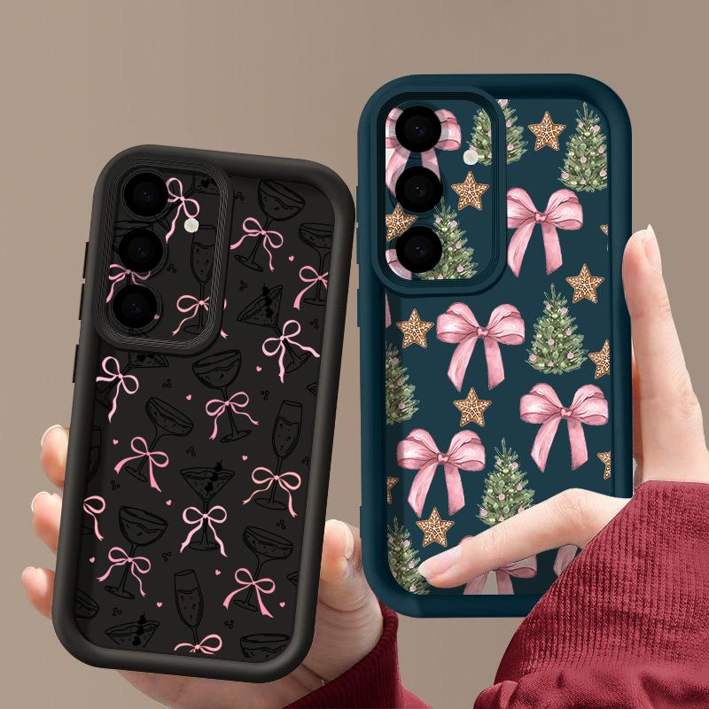 Чехол с узором из разноцветных бантов для Samsung A57 A37 A17 A56 A36 A16 A55 A35 A15 A54 5G S21 FE S22 S23 S24 S25 Plus S26 Ultra Защитный бампер