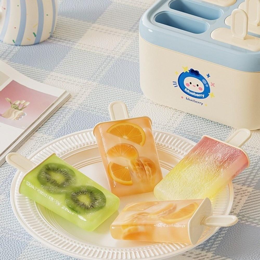 Cartoon Ice Cream Mold 8 Grids Ice Pop Maker Food Grade Ice Cream Box  Party