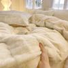 Комплект постельного белья из искусственного меха кролика на осень и зиму, теплый, плюшевый, приятный для кожи, дышащий, теплый, комплект пододеяльников, королевский уют, комплекты стеганых одеял