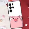 Милый РОЗОВЫЙ Кавайный Чехол-Свинка Для Samsung Galaxy S24 FE S20 FE S21 S22 S23 S25 S26 Ultra S10 Plus S25 FE Защитный Чехол