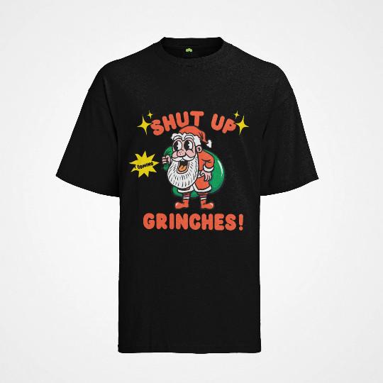 Футболка Био Хлопок Shup Up Grinches Xmas Up Weihnachte FCK Chrismas Смешной
