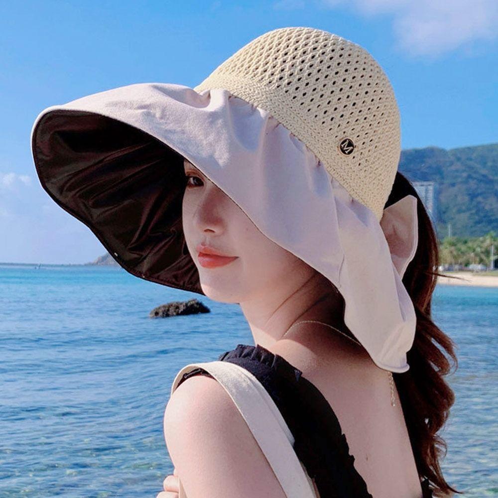 UV Protection Bucket Hat Foldable Sunshade Hat Women Sun Cap