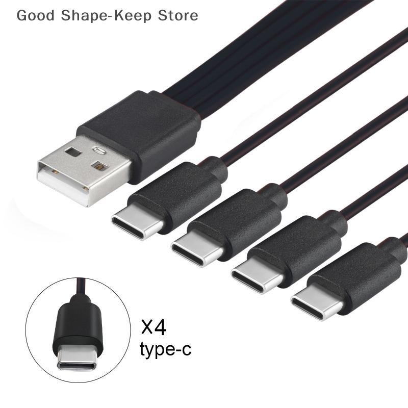 Быстрая зарядка, Кабель-разветвитель с несколькими USB-C, 4 в 1 для ноутбуков, планшетов, Huawei PC
