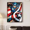 Полная круглая алмазная живопись Капитан Америка Искусство Стразы Картина Мозаика Сделай сам 5D Вышивка крестом Домашнее украшение