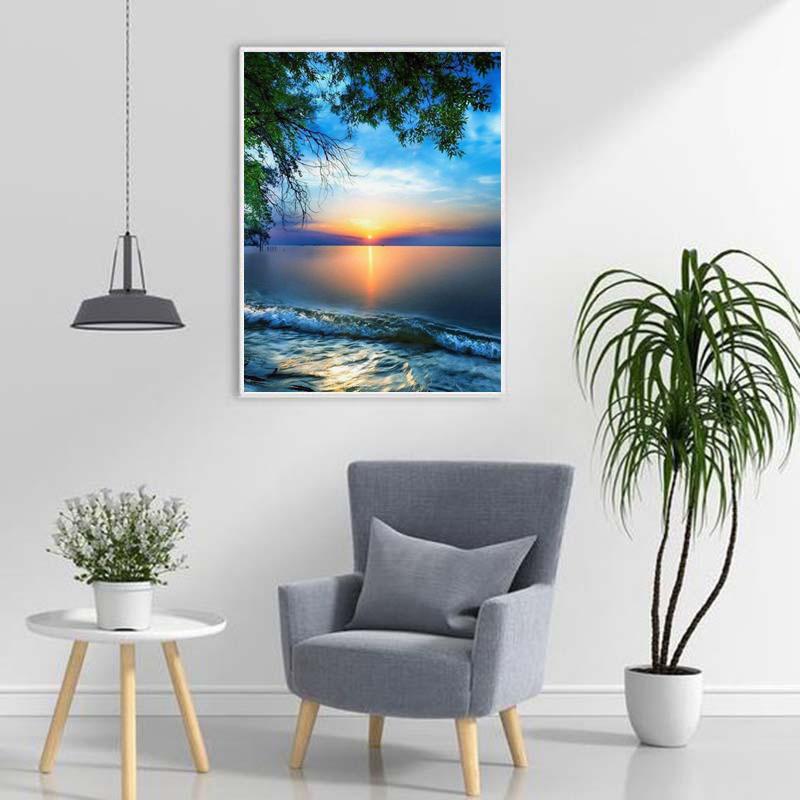 DIY живописная 5D алмазная живопись полная круглая дрель смола пейзаж Алмазная вышивка крестиком мозаика домашний декор настенное искусство