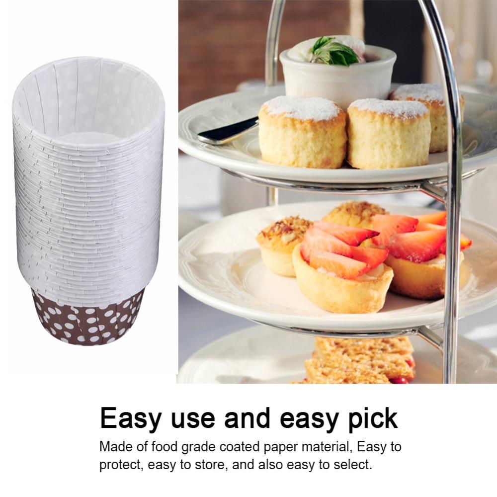 100PCS Paper Cupcake Liner Grease Resistant Baking Cup New Muffin Baking Cup Dessert Decoration