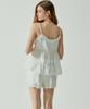 VIKINI VENDER Mary Frill Tiered Sleeveless Top