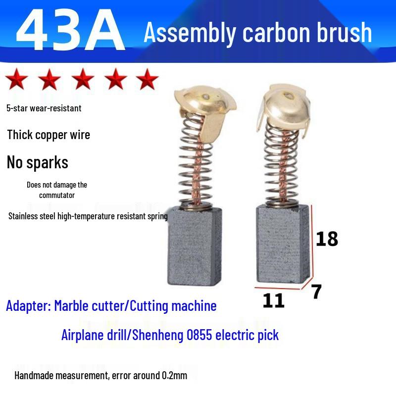 Durable Carbon Brush Set for Grinders, Drill, Hammer, Polisher, Cutter, and Picker Tools