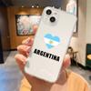 Argentina Flag Soccer 10 Shockproof Clear Phone Case For iPhone 14 13 12 11 Pro Max 7 8 Plus X XR XS Max SE 2022 Silicone Cover