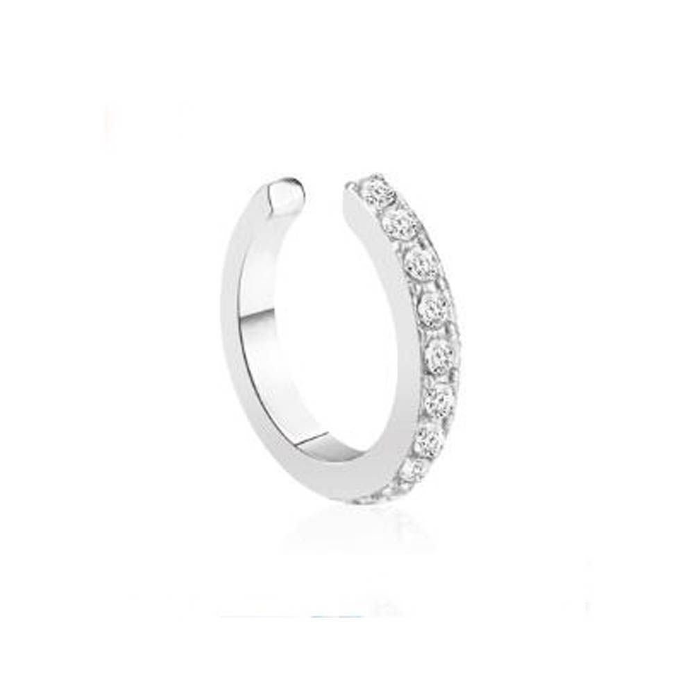 Подарок Клипсы для ушей без прокола Бирюзовые серьги-каффы с кубическим цирконием Серьга без прокола Круглый кафф для ушей со стразами