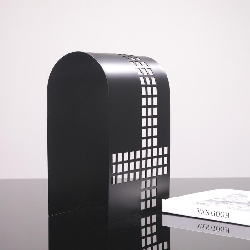 Modern Simple Geometric Metal Creative Arch Ornaments Living Room Study Model Room Grid Ornaments Soft Decorations