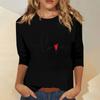 Женская мода повседневный свитер с семью рукавами и принтом ко Дню святого Валентина