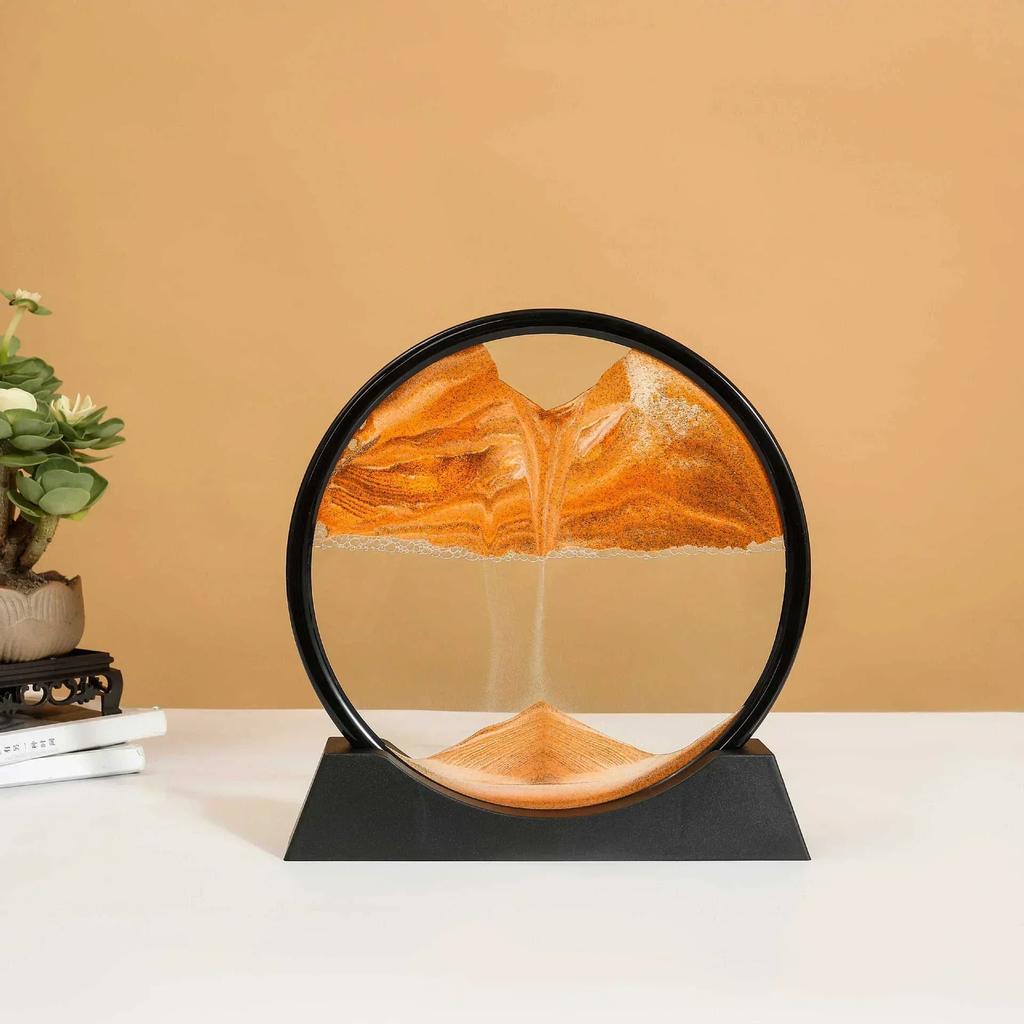 Песчаный пейзаж Движущийся Песок Художественная Рамка Текучий Песок 3D Динамический Жидкий Песочные Часы Зыбучий Песок Кинетический Песок Живопись Офис Домашний Декор Подарки