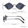 Trendy Small Metal UV Protection Film Men's Shades Sun Glasses Women's Sunglasses Diamond Shape