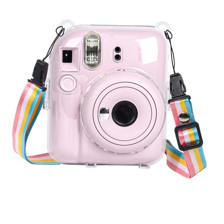 Для FUJIFILM Instax mini 12 Crystal Hard Case Camera Bag с плечевым ремнем (прозрачный)