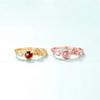Tancise Classic 925 Sterling Silver  Pink Quartz Ring Ladies Jewelry Wedding Promise Party Gift